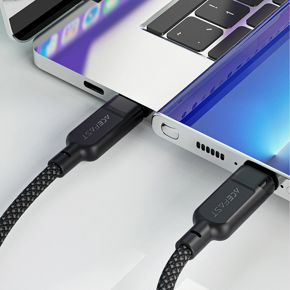 Καλώδιο Δεδομένων και Φόρτισης USB-C - 2 x USB-C Acefast C5-11, 100W, 1.2m, Μαύρο