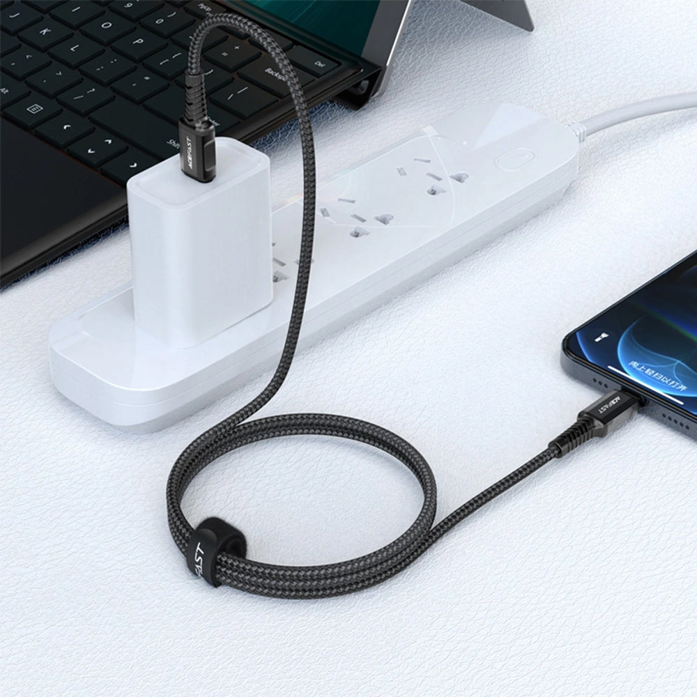 Καλώδιο Δεδομένων και Φόρτισης USB-C - Lightning Acefast C1-01, 30W, 1.2m, Μαύρο