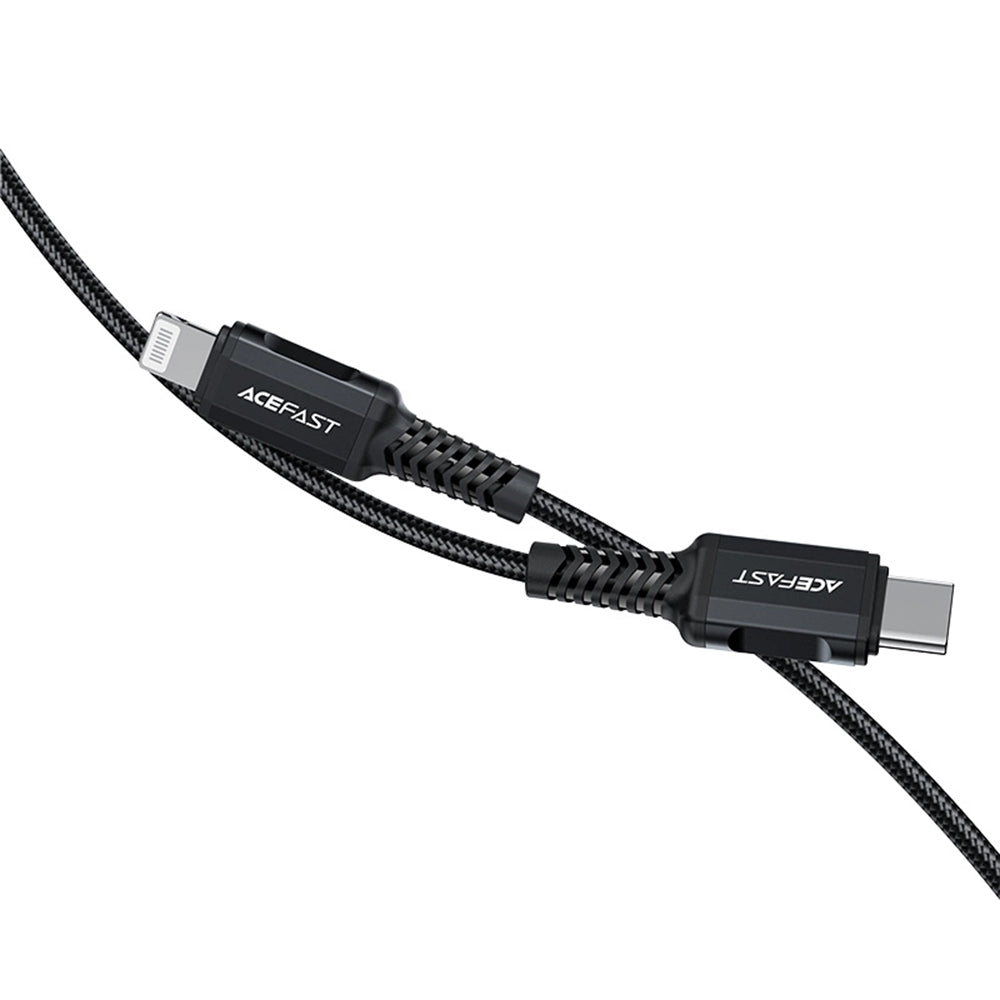 USB-C to Lightning Data and Charging Cable Acefast C4-01, 30W, 1.8m, Black