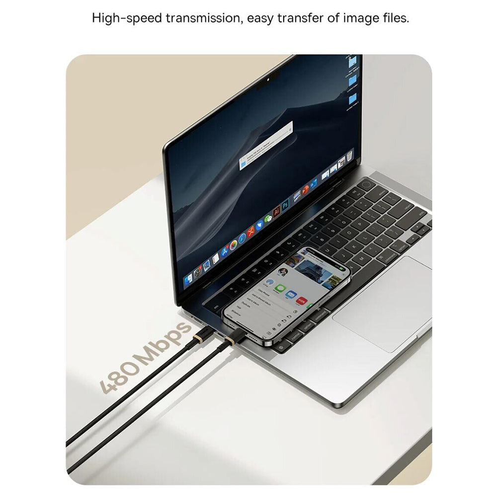 Καλώδιο Δεδομένων και Φόρτισης USB-C - Lightning Baseus Dura Series, 20W, 1m, Χρυσό Μαύρο P10377800U01-03