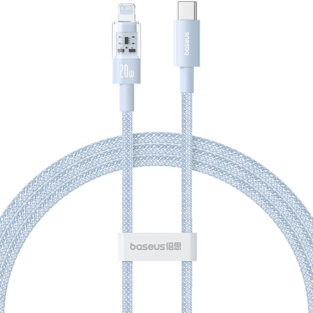Καλώδιο Δεδομένων και Φόρτισης USB-C - Lightning Baseus Gem, 20W, 1m, Μπλε P10373001311-00