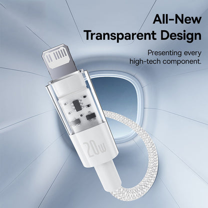 Καλώδιο Δεδομένων και Φόρτισης USB-C - Lightning Baseus Gem, 20W, 2m, Λευκό P10373001211-01
