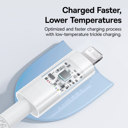 Καλώδιο Δεδομένων και Φόρτισης USB-C - Lightning Baseus Gem, 20W, 2m, Λευκό P10373001211-01