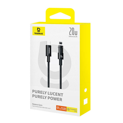 Καλώδιο Δεδομένων και Φόρτισης USB-C - Lightning Baseus Gem, 20W, 2m, Λευκό P10373001211-01
