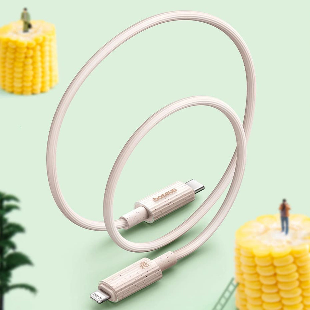 Καλώδιο Δεδομένων και Φόρτισης USB-C - Lightning Baseus Habitat, 20W, 2m, Πράσινο P10360201631-01