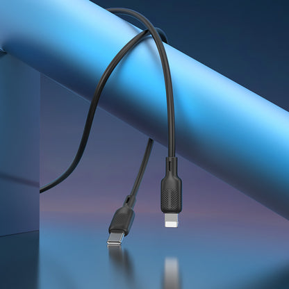 Καλώδιο Δεδομένων και Φόρτισης USB-C - Lightning Borofone BX113 Lenny, 27W, 2m, Μαύρο