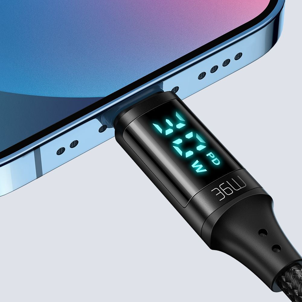 Καλώδιο Δεδομένων και Φόρτισης USB-C - Lightning McDodo CA-1030 Display, 36W, 1.2m, Μαύρο