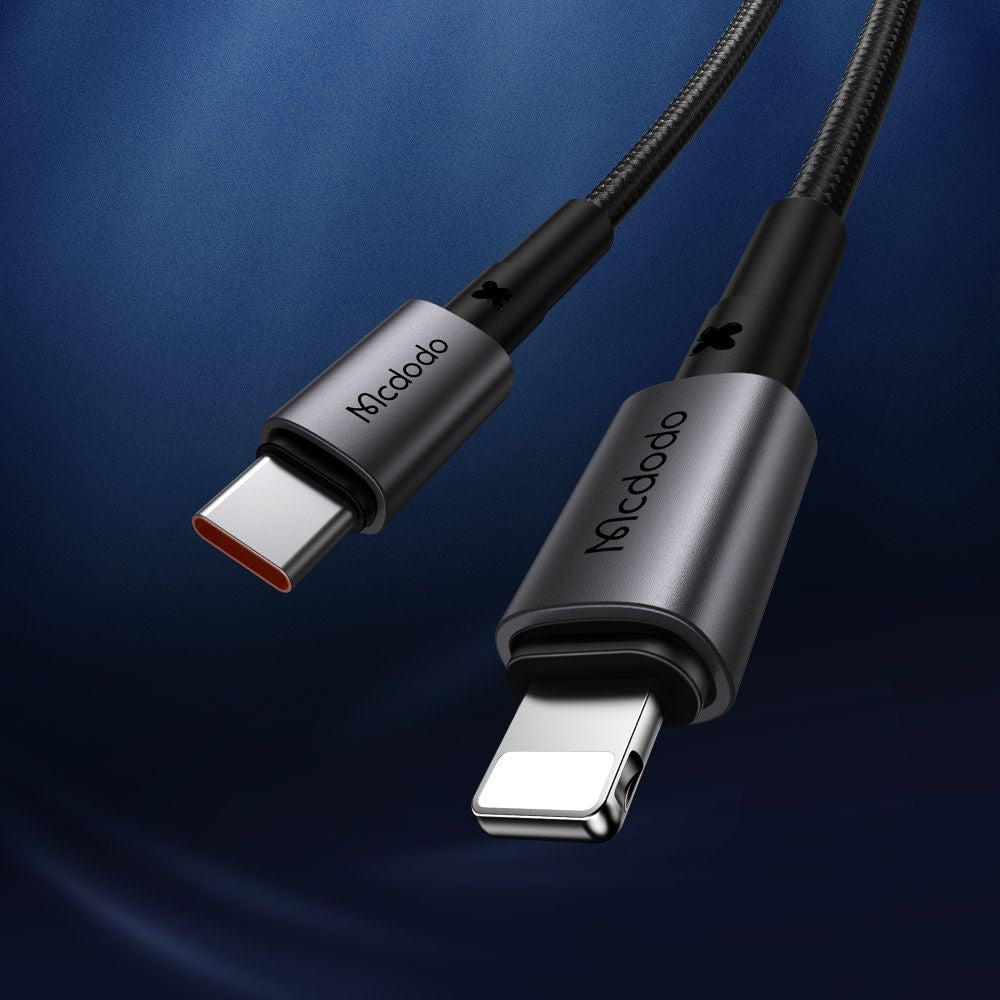 Καλώδιο Δεδομένων και Φόρτισης USB-C - Lightning McDodo CA-2850, 36W, 1.2m, Μαύρο