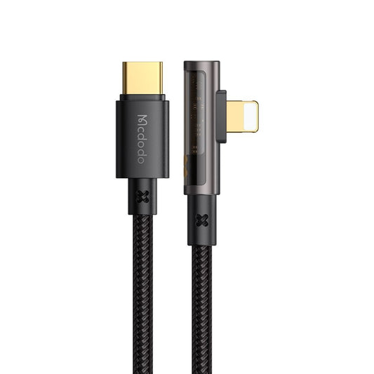 Καλώδιο Δεδομένων και Φόρτισης USB-C - Lightning McDodo CA-3390 Angled, 36W, 1.2m, Μαύρο