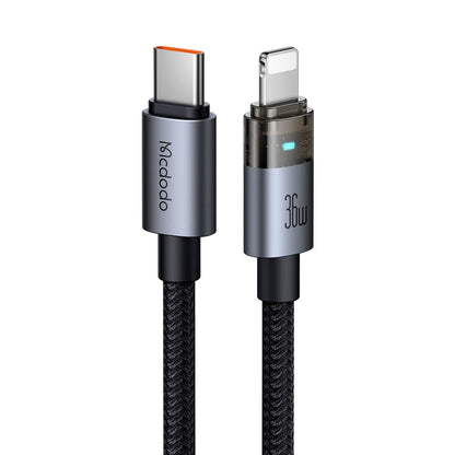 Καλώδιο Δεδομένων και Φόρτισης USB-C - Lightning McDodo CA-6940, 36W, 1.2m, Μαύρο