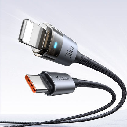 Καλώδιο Δεδομένων και Φόρτισης USB-C - Lightning McDodo CA-6940, 36W, 1.2m, Μαύρο
