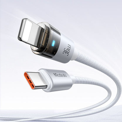 Καλώδιο Δεδομένων και Φόρτισης USB-C - Lightning McDodo CA-6942, 36W, 1.2m, Λευκό