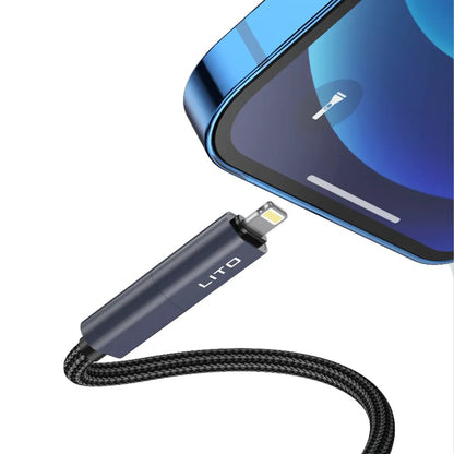 Καλώδιο Δεδομένων και Φόρτισης USB-C / USB-A - USB-C / Lightning Lito LD21, 100W, 1m, Μαύρο