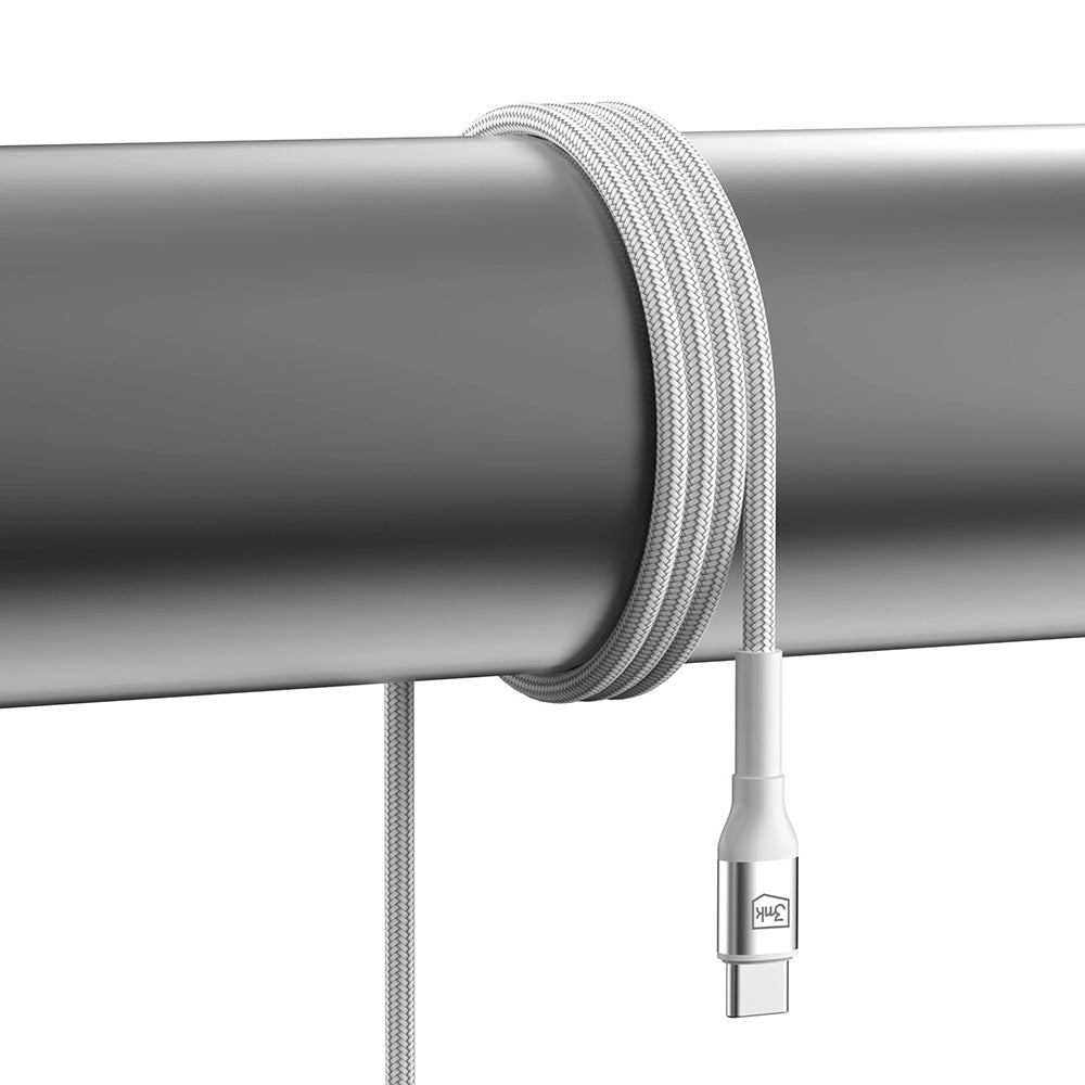 USB-C Data and Charging Cable - USB-C 3MK Hyper N, 60W, 1m, White