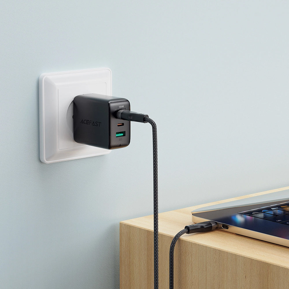 Καλώδιο Δεδομένων και Φόρτισης USB-C - USB-C Acefast C11-03, 60W, 1.2m, Μαύρο