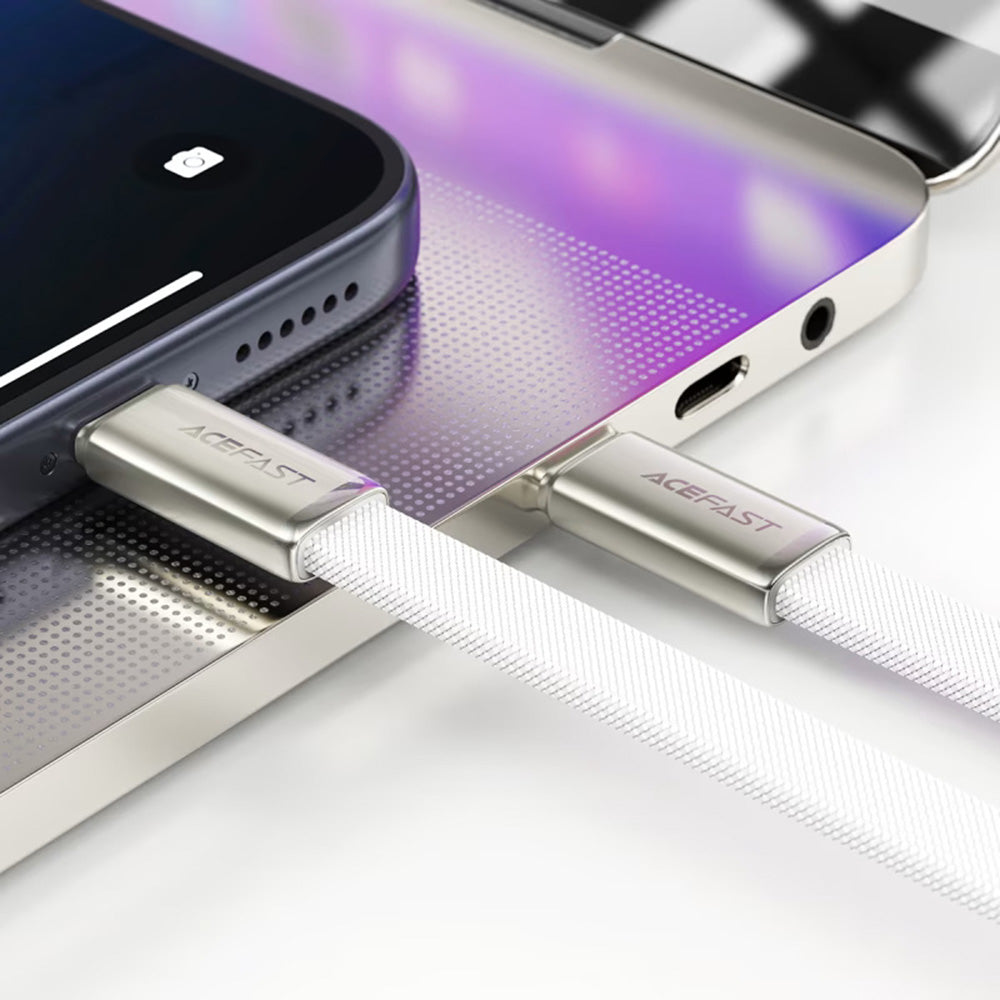 Καλώδιο Δεδομένων και Φόρτισης USB-C - USB-C Acefast C24-03, 60W, 1.2m, Λευκό