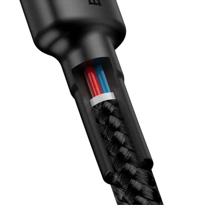 Καλώδιο Δεδομένων και Φόρτισης USB-C - USB-C Baseus Cafule, 60W, 2m, Σετ 2 τεμαχίων, Μαύρο E0418501