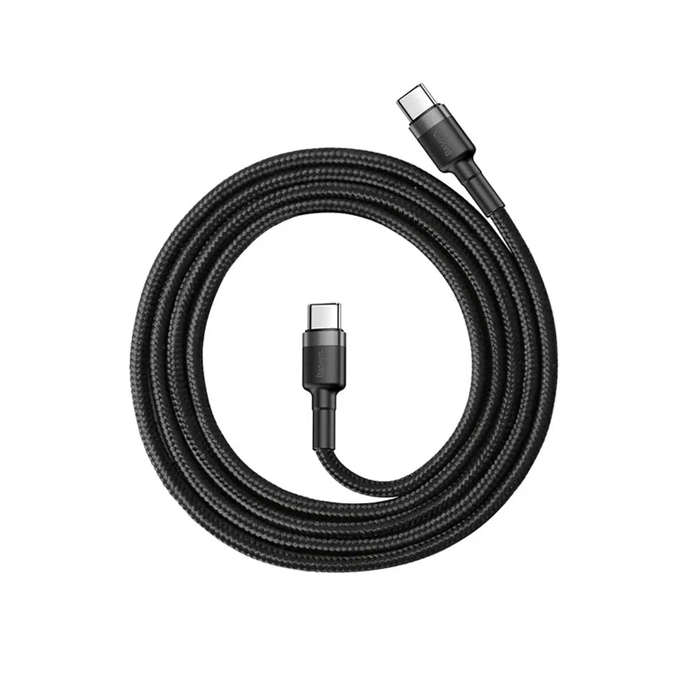 Καλώδιο Δεδομένων και Φόρτισης USB-C - USB-C Baseus Cafule, 60W, 2m, Σετ 3 τεμαχίων, Μαύρο S0TV002132