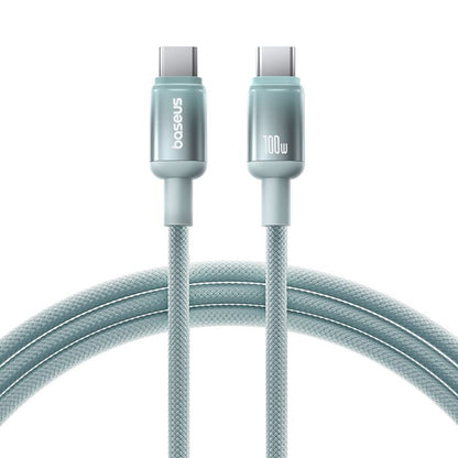 Καλώδιο Δεδομένων και Φόρτισης USB-C - USB-C Baseus Discolor, 100W, 1m, Μπλε Πράσινο E0420702
