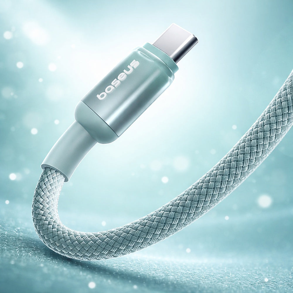 Καλώδιο Δεδομένων και Φόρτισης USB-C - USB-C Baseus Discolor, 100W, 1m, Μπλε Πράσινο E0420702