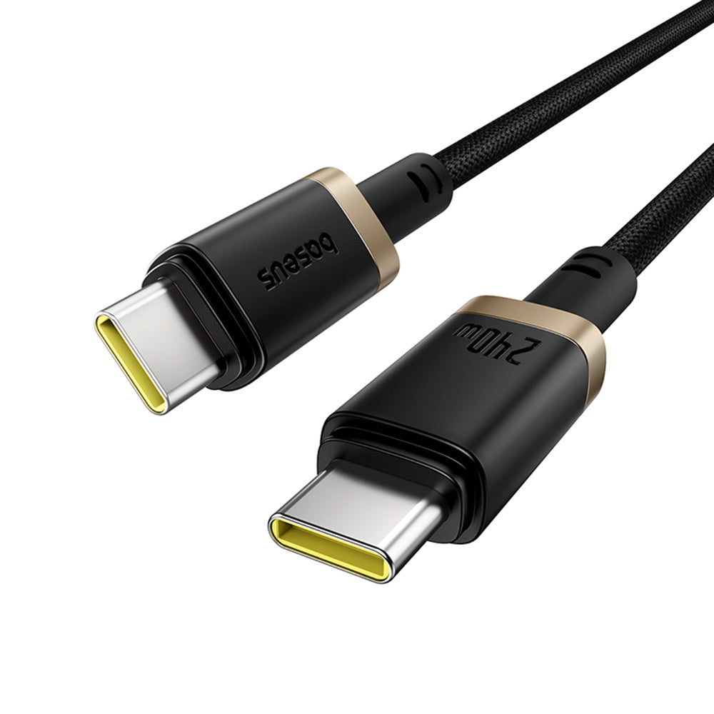 Καλώδιο Δεδομένων και Φόρτισης USB-C - USB-C Baseus Dura, 240W, 1m, Χρυσό Μαύρο P10377803U03-00