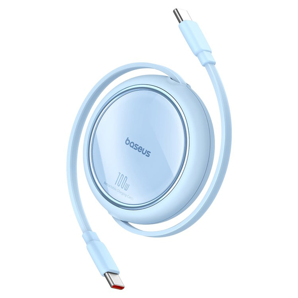 Καλώδιο Δεδομένων και Φόρτισης USB-C - USB-C Baseus Free2Draw Mini Retractable, 100W, 1m, Μπλε P10364500311-00