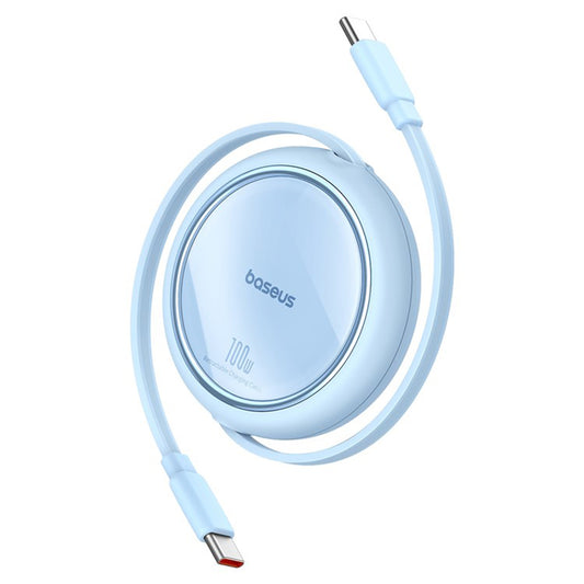 Καλώδιο Δεδομένων και Φόρτισης USB-C - USB-C Baseus Free2Draw Mini Retractable, 100W, 1m, Μπλε P10364500311-00