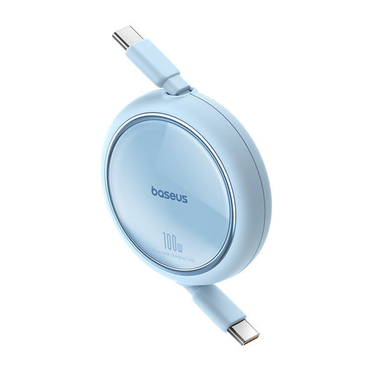 Καλώδιο Δεδομένων και Φόρτισης USB-C - USB-C Baseus Free2Draw Mini Retractable, 100W, 1m, Μπλε P10364500311-00