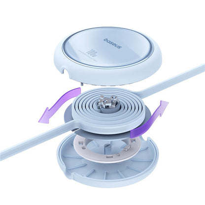 Καλώδιο Δεδομένων και Φόρτισης USB-C - USB-C Baseus Free2Draw Mini Retractable, 100W, 1m, Μπλε P10364500311-00