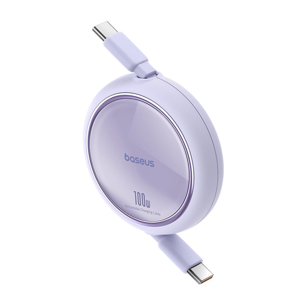 Καλώδιο Δεδομένων και Φόρτισης USB-C - USB-C Baseus Free2Draw Mini Retractable, 100W, 1m, Μωβ P10364500511-00