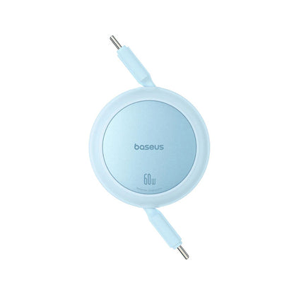 Καλώδιο Δεδομένων και Φόρτισης USB-C - USB-C Baseus Free2Pull Mini Retractable, 60W, 1m, Μπλε P10364500311-01