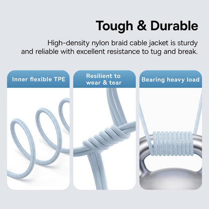 Καλώδιο Δεδομένων και Φόρτισης USB-C - USB-C Baseus Gem, 100W, 1m, Μπλε P10373000311-00