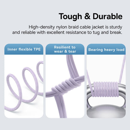 Καλώδιο Δεδομένων και Φόρτισης USB-C - USB-C Baseus Gem, 100W, 1m, Μωβ P10373000511-00