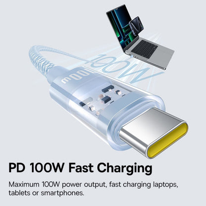 Καλώδιο Δεδομένων και Φόρτισης USB-C - USB-C Baseus Gem, 100W, 2m, Μπλε P10373000311-01