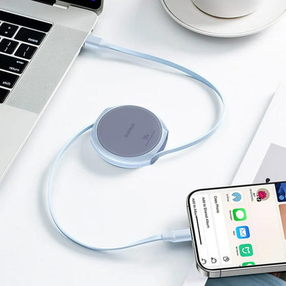 Καλώδιο Δεδομένων και Φόρτισης USB-C - USB-C Baseus Pathfinder Retractable, 100W, 1m, Μπλε P10368400311-00