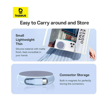 Καλώδιο Δεδομένων και Φόρτισης USB-C - USB-C Baseus Pathfinder Retractable, 100W, 1m, Μπλε P10368400311-00