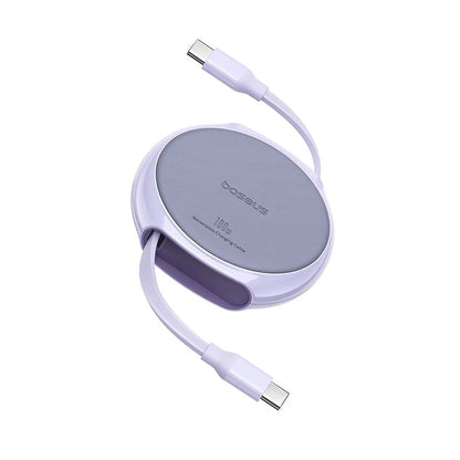 Καλώδιο Δεδομένων και Φόρτισης USB-C - USB-C Baseus Pathfinder Αναδιπλούμενο, 100W, 1m, Μωβ P10368400511-00