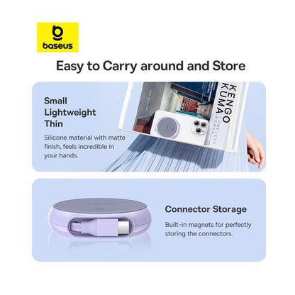 Καλώδιο Δεδομένων και Φόρτισης USB-C - USB-C Baseus Pathfinder Αναδιπλούμενο, 100W, 1m, Μωβ P10368400511-00
