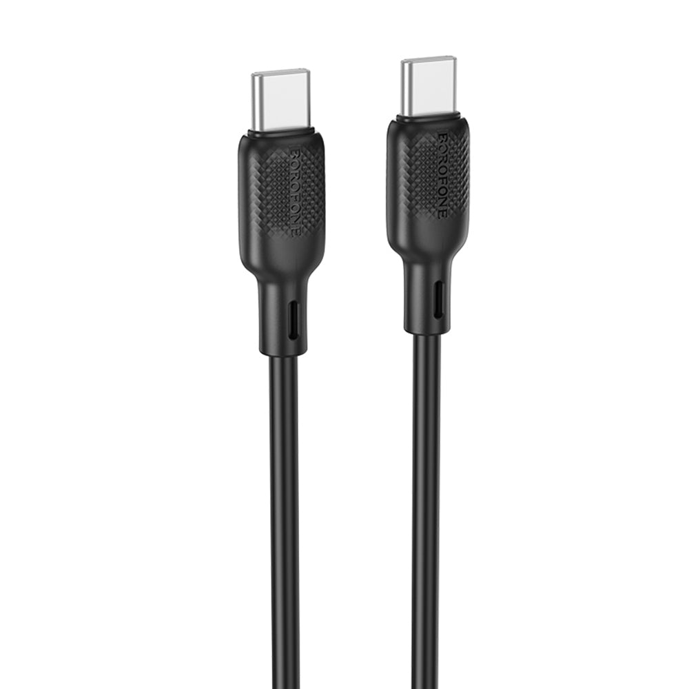Καλώδιο Δεδομένων και Φόρτισης USB-C - USB-C Borofone BX113 Lenny, 60W, 2m, Μαύρο