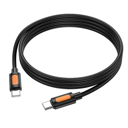 Καλώδιο Δεδομένων και Φόρτισης USB-C - USB-C Borofone BX114 Silicone, 60W, 1m, Μαύρο