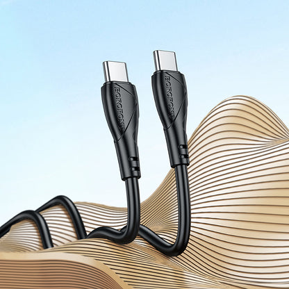 Καλώδιο Δεδομένων και Φόρτισης USB-C - USB-C Borofone BX121 Energy, 60W, 1m, Μαύρο