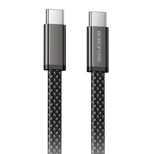 Καλώδιο Δεδομένων και Φόρτισης USB-C - USB-C Borofone BX124 Peace, 60W, 1μ, Μαύρο