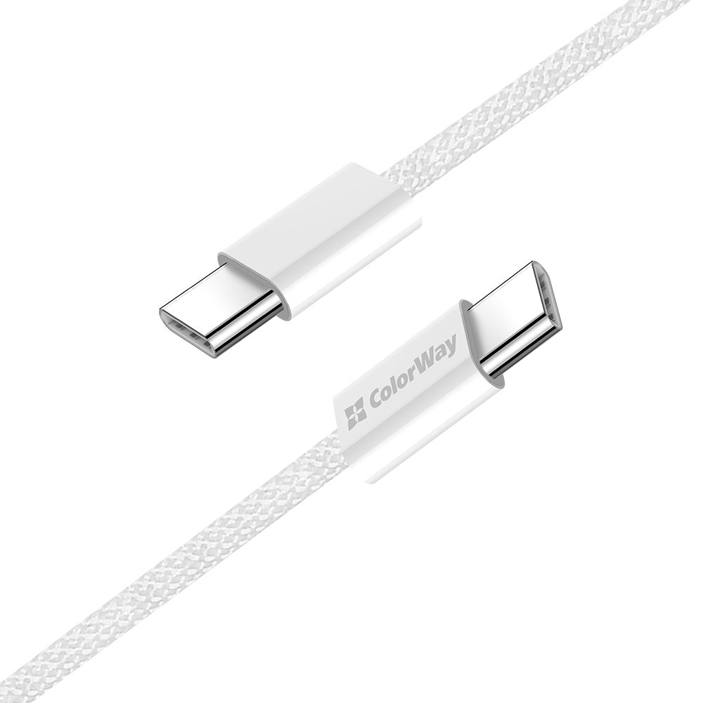 Καλώδιο Δεδομένων και Φόρτισης USB-C - USB-C ColorWay CW-CBPDCC061, 60W, 1m, Γκρι