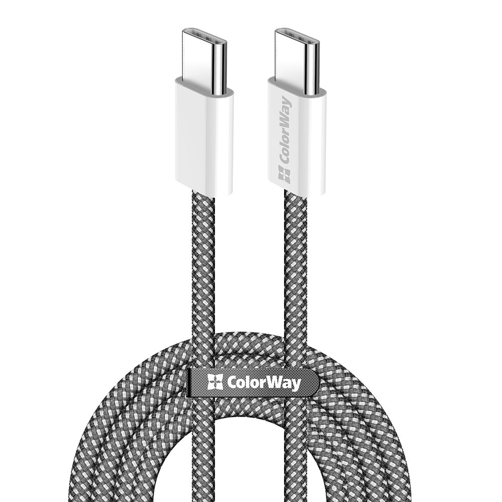 Καλώδιο Δεδομένων και Φόρτισης USB-C - USB-C ColorWay CW-CBPDCC061, 60W, 1m, Μαύρο