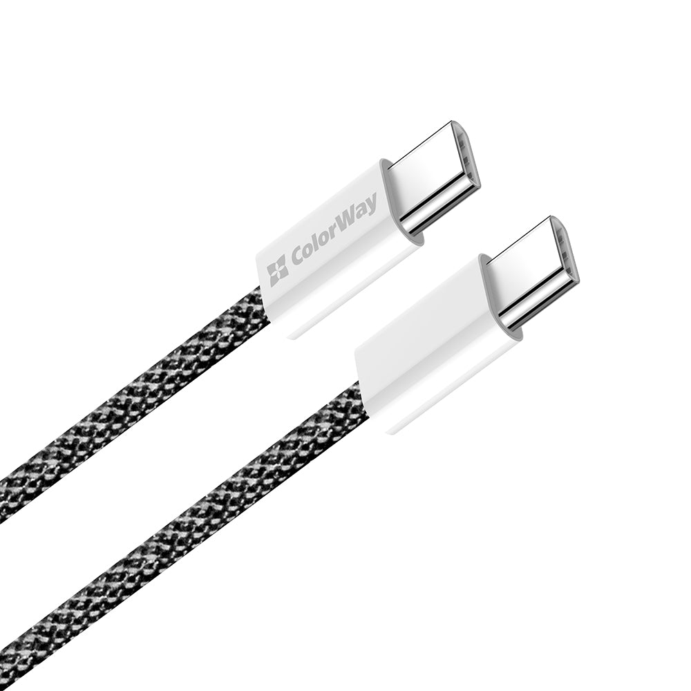 Καλώδιο Δεδομένων και Φόρτισης USB-C - USB-C ColorWay CW-CBPDCC061, 60W, 1m, Μαύρο