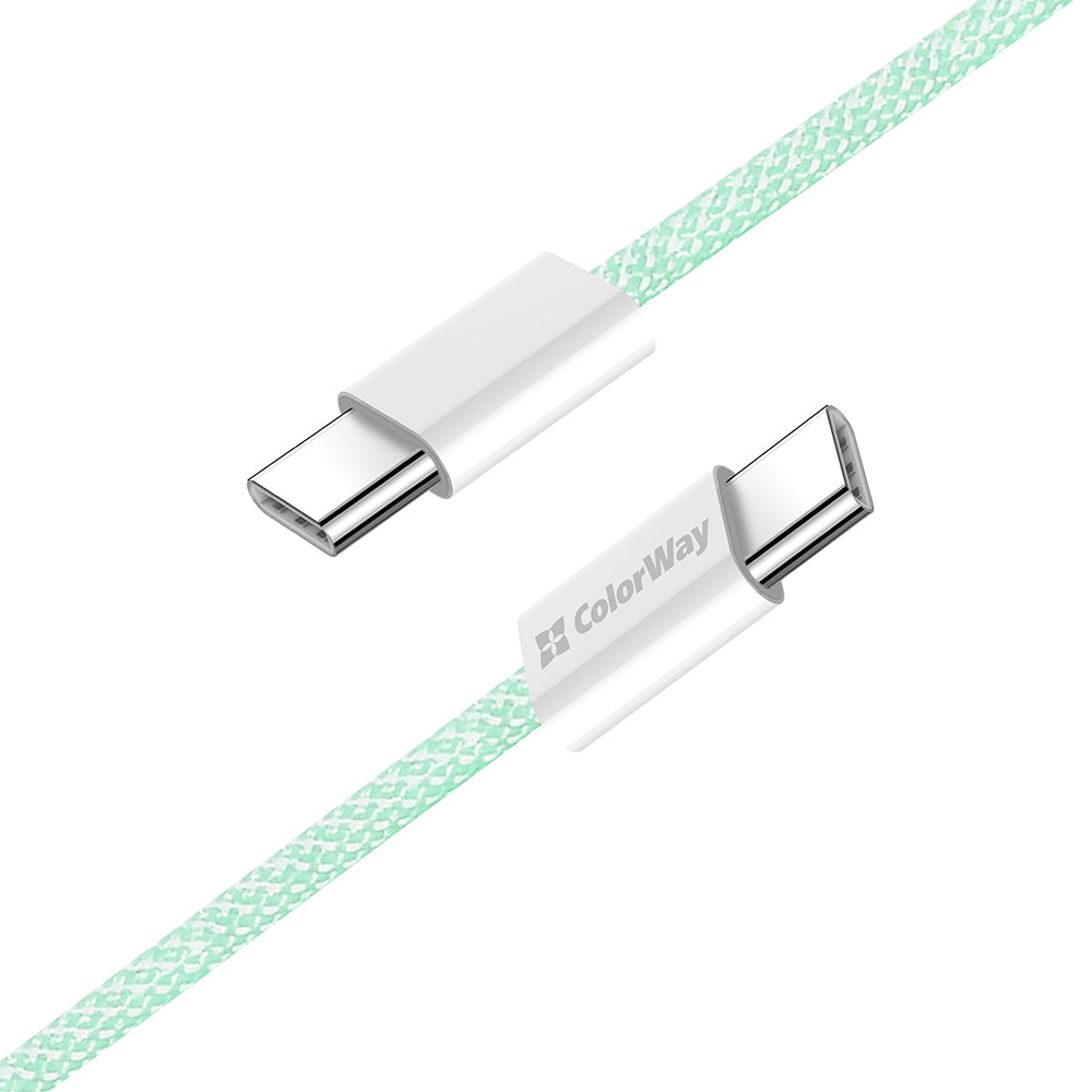 USB-C Data and Charging Cable - USB-C ColorWay CW-CBPDCC061, 60W, 1m, Green