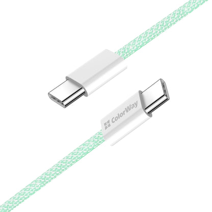 USB-C Data and Charging Cable - USB-C ColorWay CW-CBPDCC061, 60W, 1m, Green