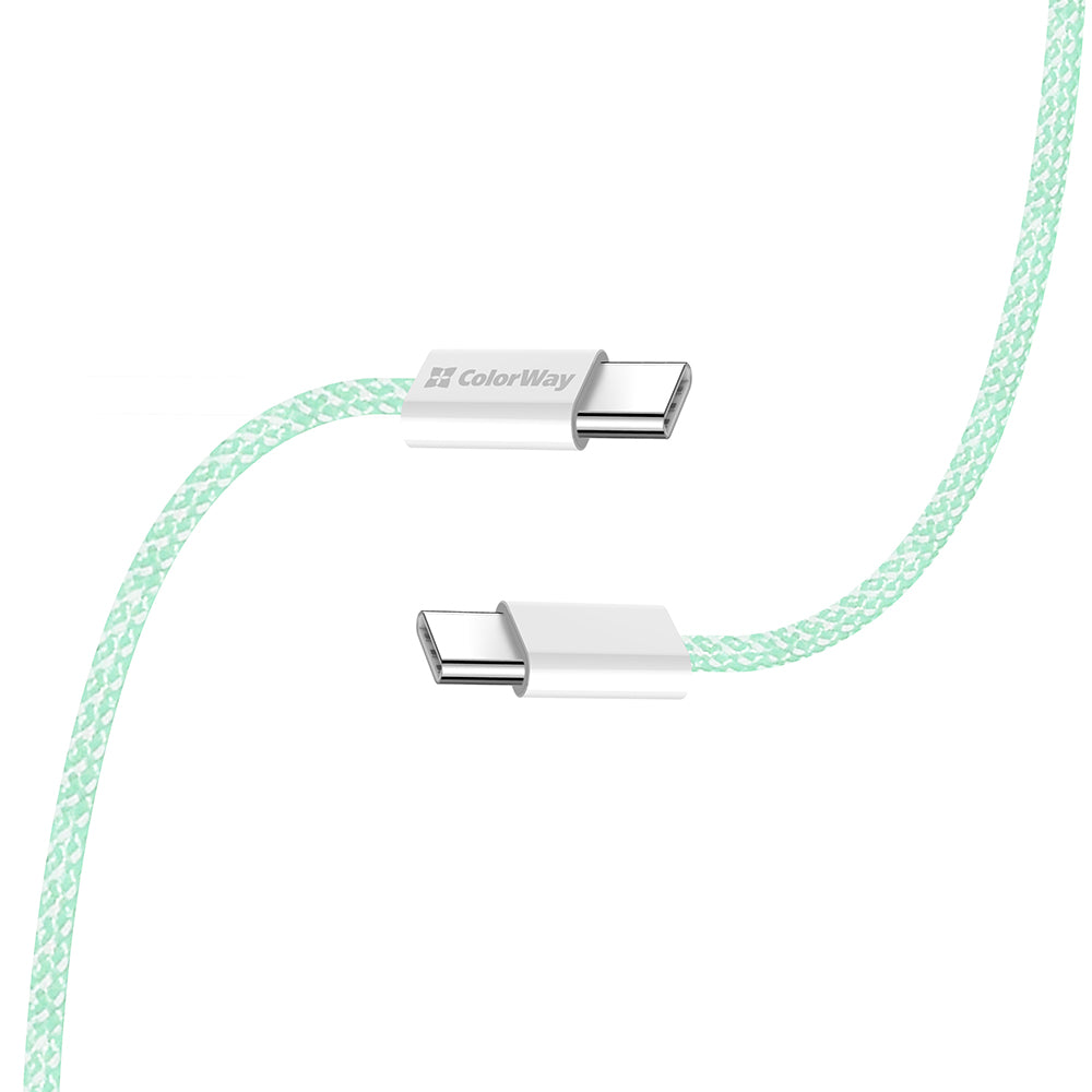 USB-C Data and Charging Cable - USB-C ColorWay CW-CBPDCC061, 60W, 1m, Green