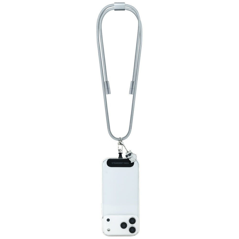 Καλώδιο Δεδομένων και Φόρτισης USB-C - USB-C Karl Lagerfeld Choupette Charm, 100W, 1.5m, Γκρι