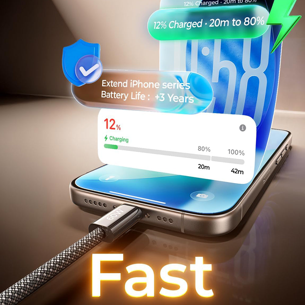 Καλώδιο Δεδομένων και Φόρτισης USB-C - USB-C Lisen, 60W, Σετ 5 τεμαχίων (2 x 1m, 2 x 2m, 1 x 3m), Μαύρο YL0123070010